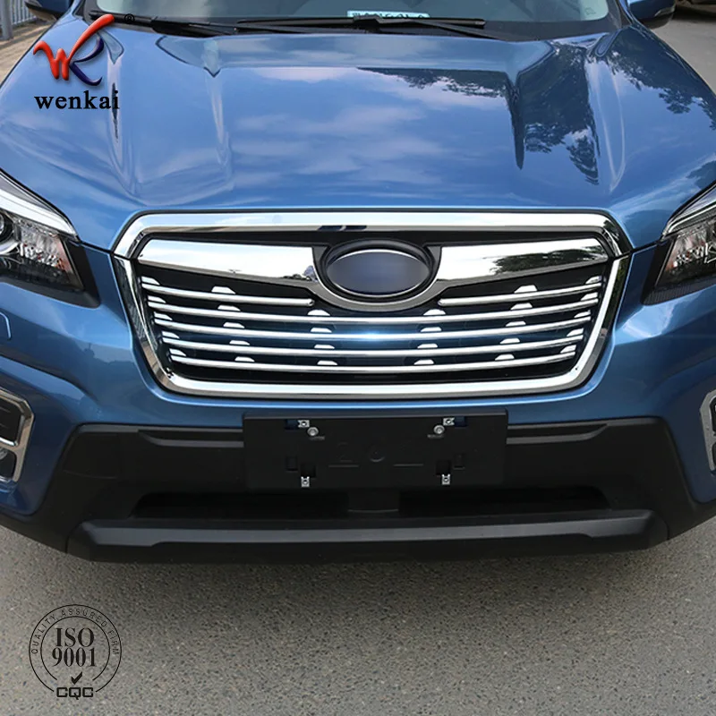 

For Subaru Forester SK 5th Generation 2019 2020 2021 ABS Chrome Car Head Front Grille Air Intake Vent Airscoop Trim
