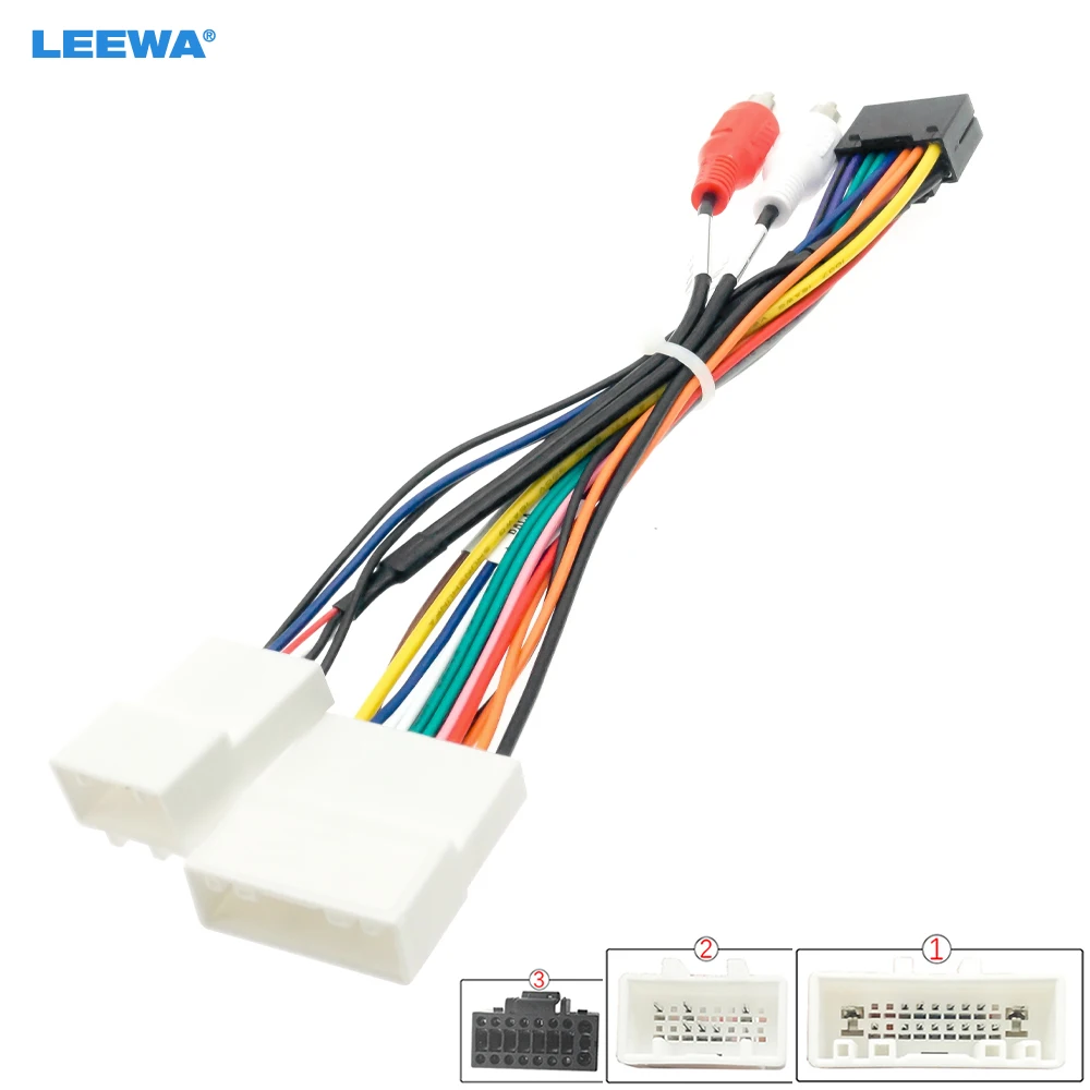 LEEWA Car Audio 16pin Wiring Harness Wire cable For Subaru Forester (2012-2015) Stereo Installation Wire Adapter #CA7646