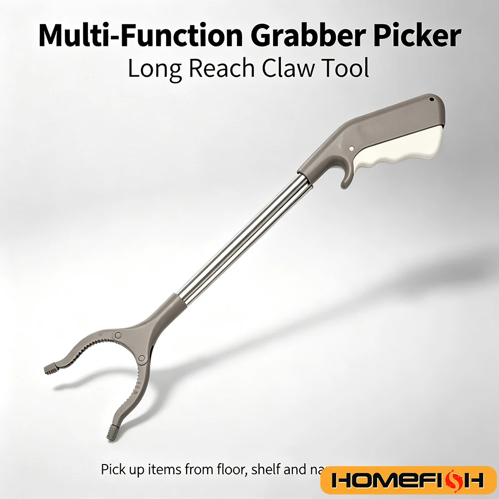 Heavy Duty Trash Grabber Picker Tool for Seniors 15.8 Inch Reaching Assist Tool Ideal for Home Outdoor Use No Batteries Require