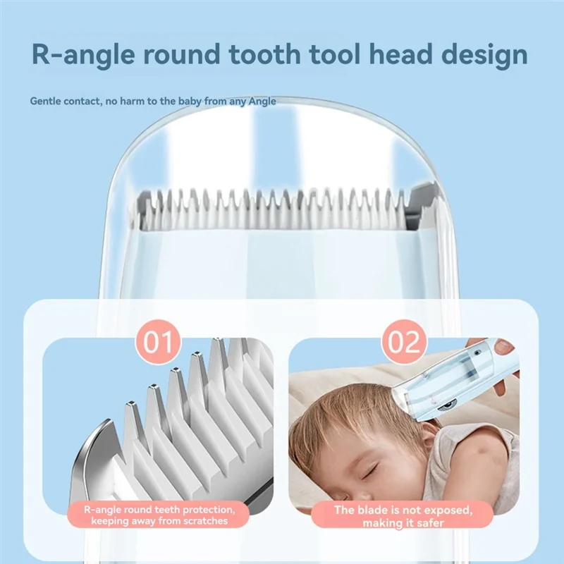 B83B-مجموعة ماكينة حلاقة الأطفال فائقة الهدوء لقص شعر الأطفال وحلاقة وتشذيب شعر الأطفال B