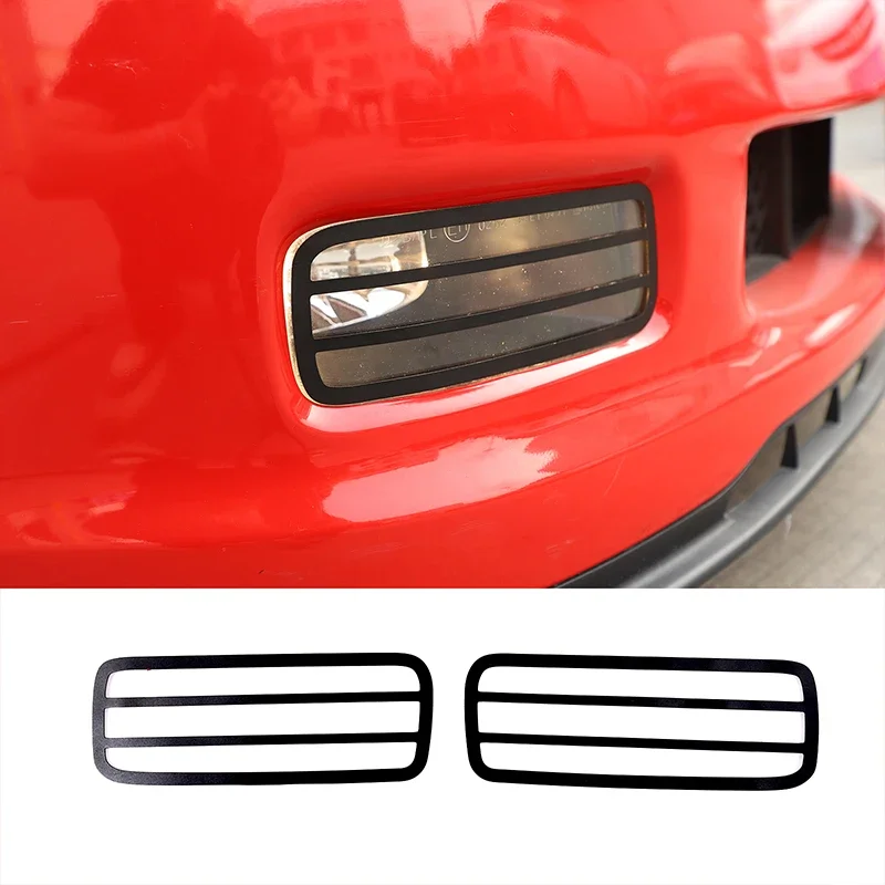 For Chevrolet Corvette C6 2005-13 Aluminum Black Car Front Rear Fog Lamp rear lights Protective Mesh Cover Trim Car Accessories