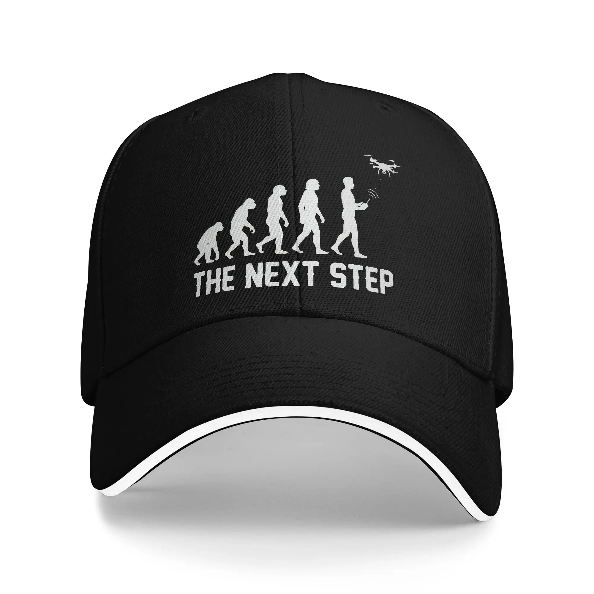 Drone Evolution The Next Step Pilot Sun Baseball Cap Unisex-Teens Design Trucker Hat Sunscreen Fashion Outdoor Gym Baseball Caps