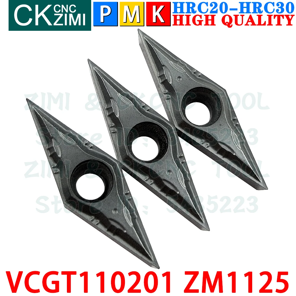 VCGT110201 ZM1125 VCGT 110201 Inserti in carburo Lavorazioni meccaniche di precisione Utensili per inserti per tornitura esterna Tornio meccanico per metalli VCGT1102 VCGT 1102 CNC Utensili da taglio
