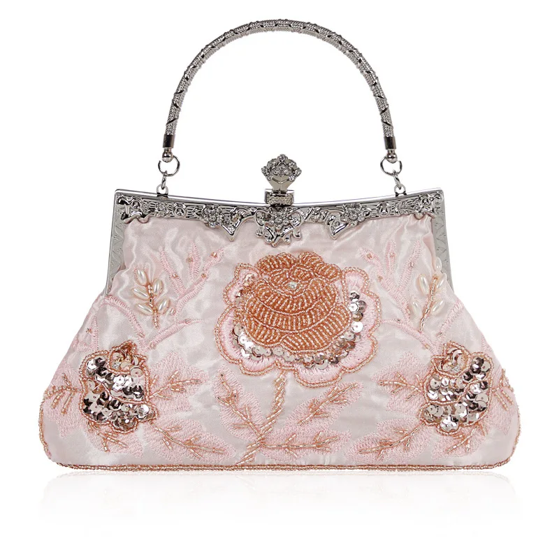 

Retro Beaded Embroidered Bag Exquisite Beaded Dinner Handmade Bag Multi-color Bolsos De Fiesta Luxury Designer Bags High Quality