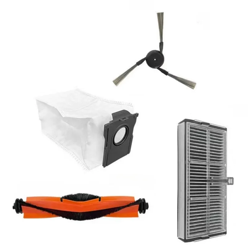 A005-Accessories For Dreame X40 Ultra Robotic Vacuum Brush Roller Mop Pads Dust Bags Active Carbon Filters Side Brush