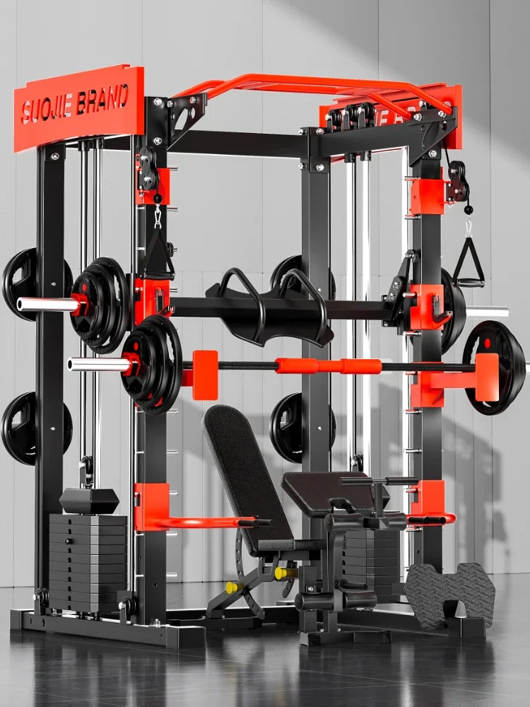 

Multifunctional integrated bench press squat rack comprehensive trainer fitness equipment