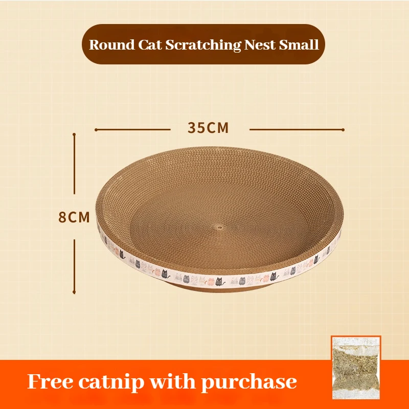 Corrugated Cat Scratching Post with Catnip Wear-resistant and Scratch-resistant Cat Bed Scratcher Sofa Protector Cats Furniture