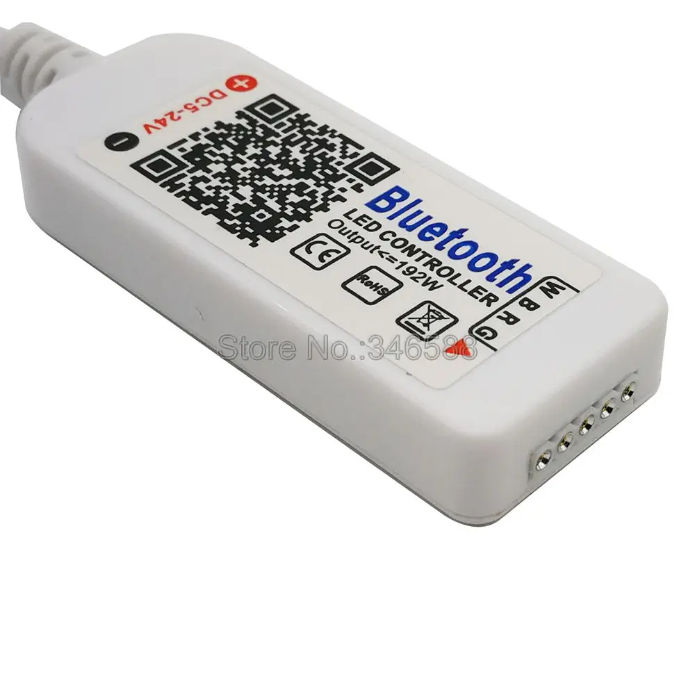 Happy Lighting DC5V-24V Bluetooth V4.0 RGBW RGB LED Light Strip Controller Smartphone Remote Control on iOs / Android APP