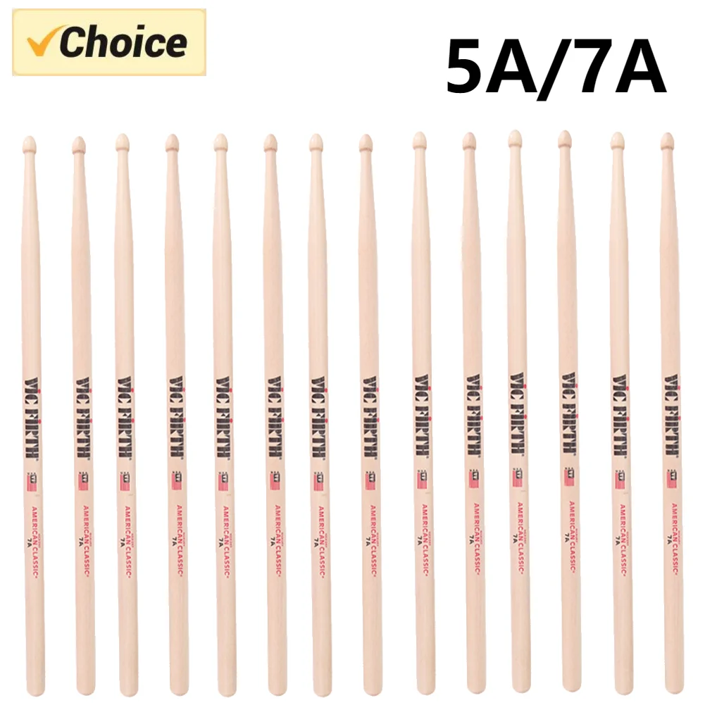 1-6 Pair Original Professional Drum Sticks 5A Hickory Walnut Wood 5A Drumsticks 7A Musical Instruments Drum Sticks One Pair