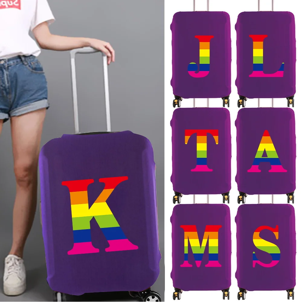 

Новый чехол для багажа, дорожные аксессуары, защитный чехол, 18-32 дюйма, тележка, подходит для многоразовой серии с радужной печатью