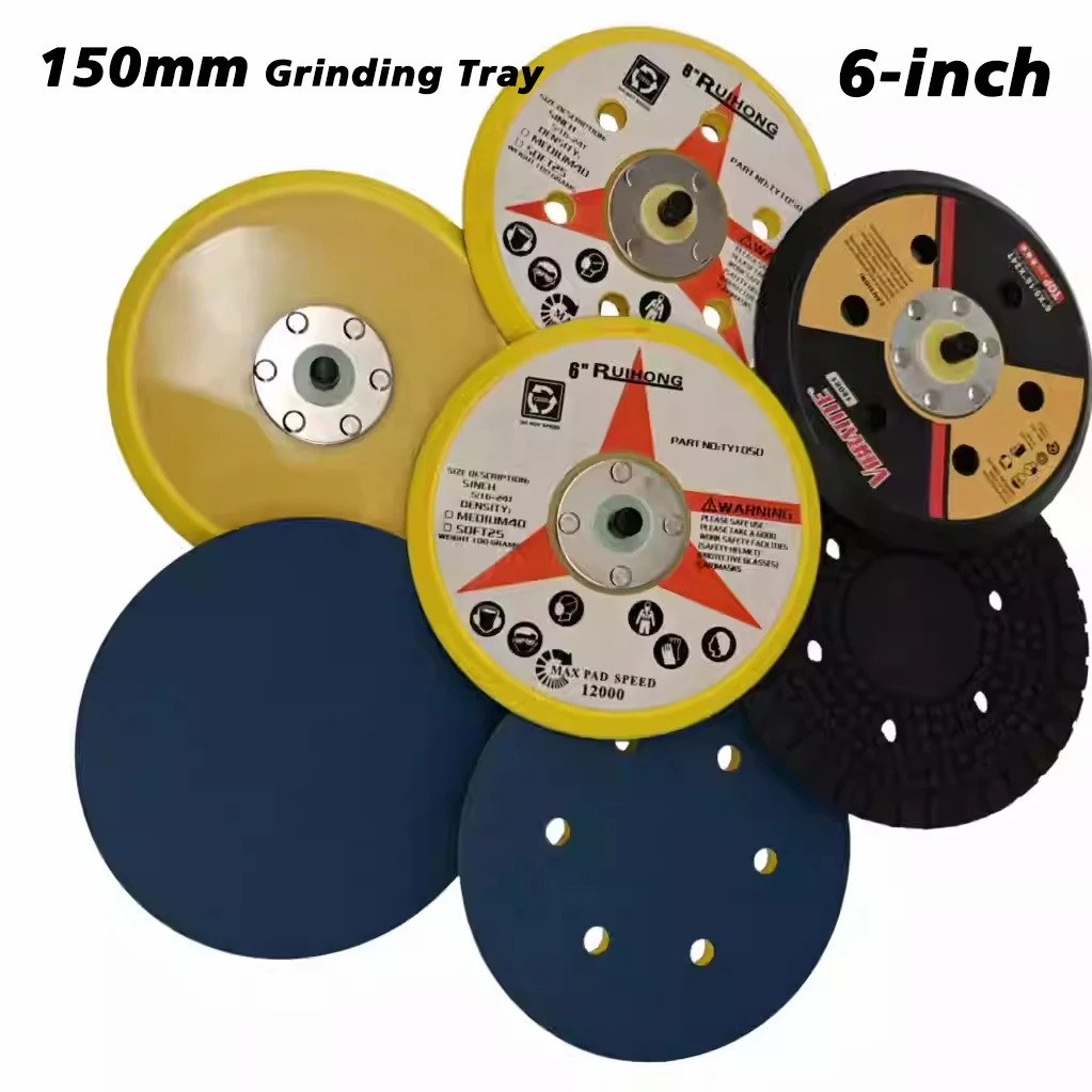

6 inch 150mm M8 Sander Backing Pad Hook And Loop Sanding Pad Dust Free Sanding Disc Holder Abrasive Tool Polisher Accessories