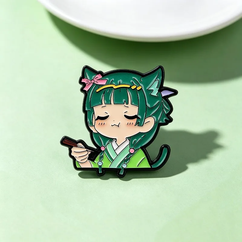 Medicine House Girl Maomao Apothecary Diaries Brooch Cartoon Badge Pins Clothing Backpack Cosplay Jewelry Accessory Decoration
