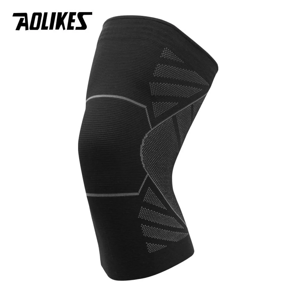 AOLIKES 1PCS Elastic Knee Pads Nylon Sports Fitness Kneepad Fitness Gear Patella Brace Running Basketball Volleyball Support