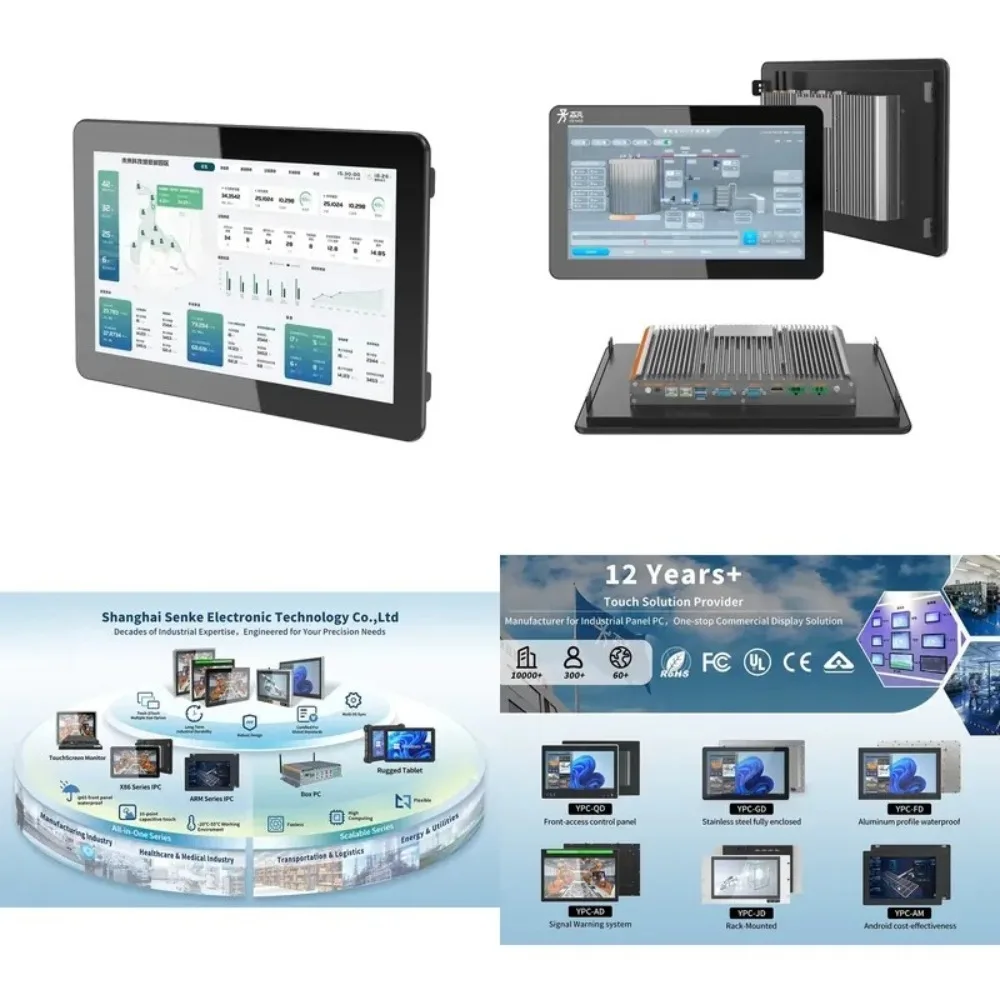 Waterproof panel Ubuntu Linux window Ipc fanless 1280 * 1024 19 inch touch screen industrial panel computer