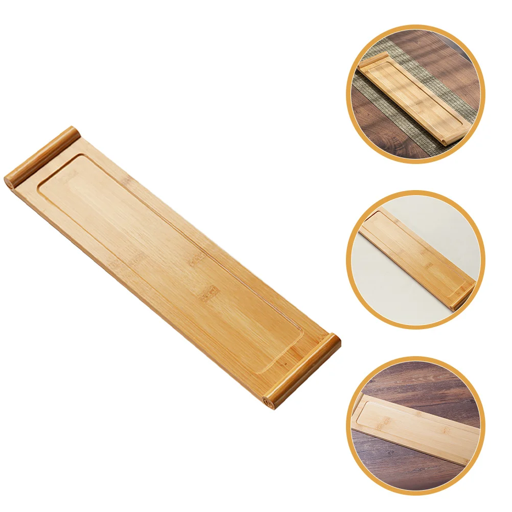 Bamboo Tea Large Rectangular Chinese Style Serving Tray For Home Office Tea Room Multi-Functional Kitchen Storage Platter
