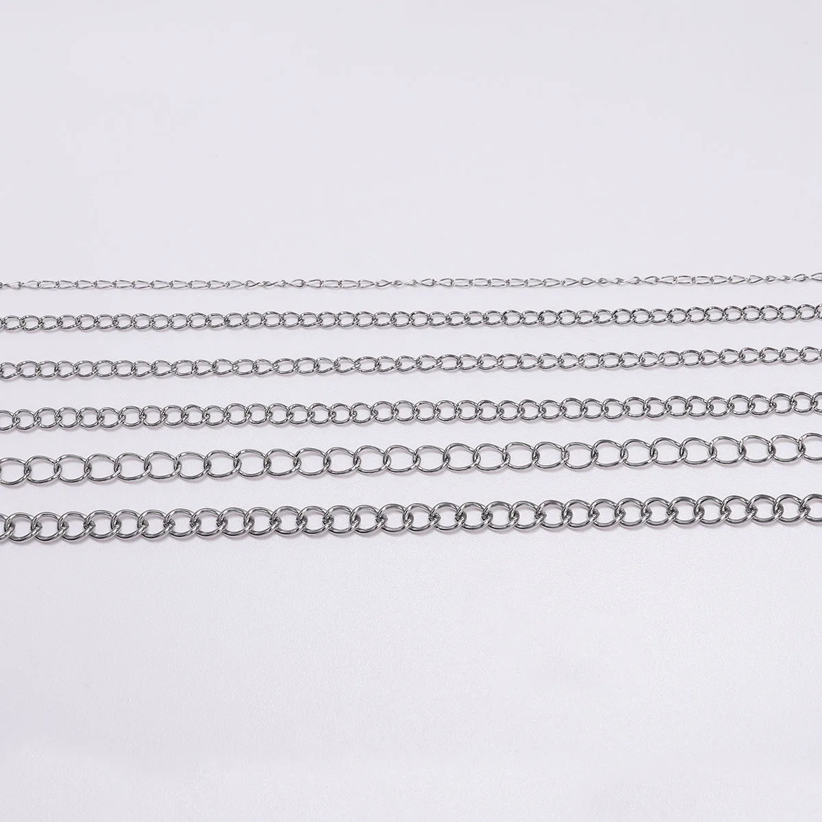 5m/Lot Stainless Steel Necklace Chains Bulk Bulk Jewellery Chain 1.2 2.2 2.4 3.0 4.0 mm For DIY Jewelry Making Findings