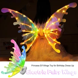 Elf Wings Fairy Wings Accessory Electrical Butterfly Wings With Music Lights Angel Wings for Kids Girls Birthday Party Decor Pet