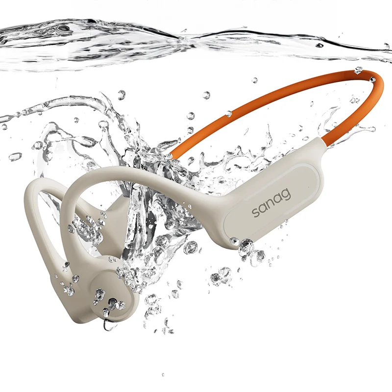 Sanag B33S Beengeleiding Bluetooth-oortelefoon Open oor IPX8 Zwemhoofdtelefoon Keuze 32 GB geheugen Draadloze headset MP3-oordopjes