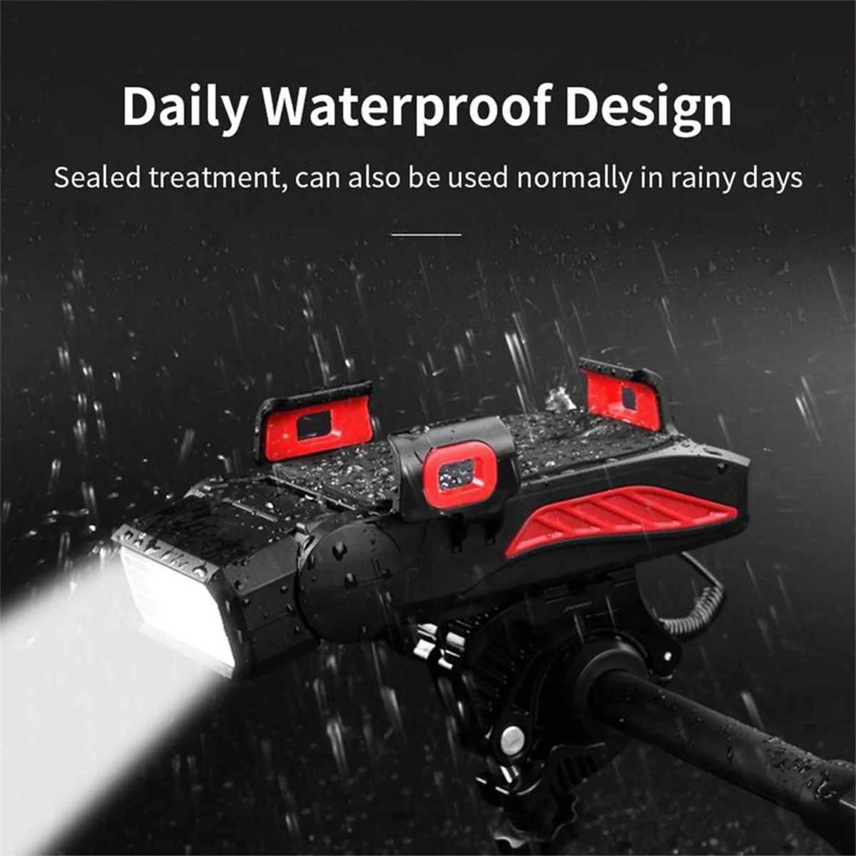 A10RR Multifunctional Bicycle Lighting Lamp, Horn Headlights, Mountain Bike USB Charging Lights, Riding Equipment