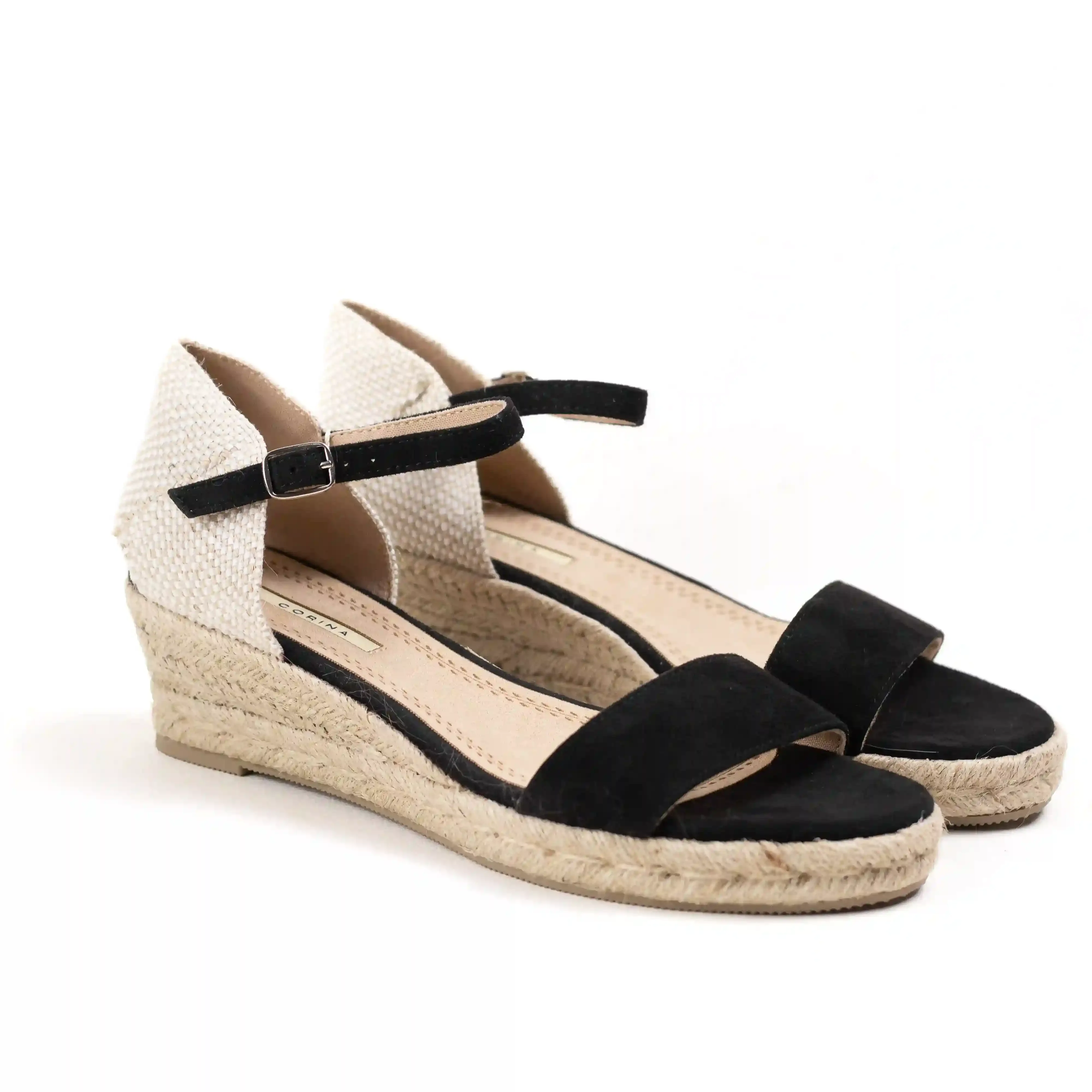 Mini esparto wedge sandals with buckle corina mynzi #6