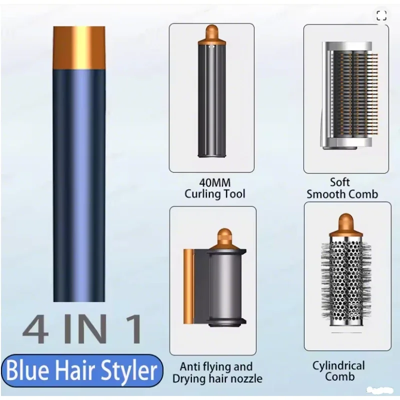 SenCiciMen 6-in-1 Multi Hair Styler Curling Iron Hair Hot Air Brush Curling Barrel Hair Dryer Professional Curly Hair Styler