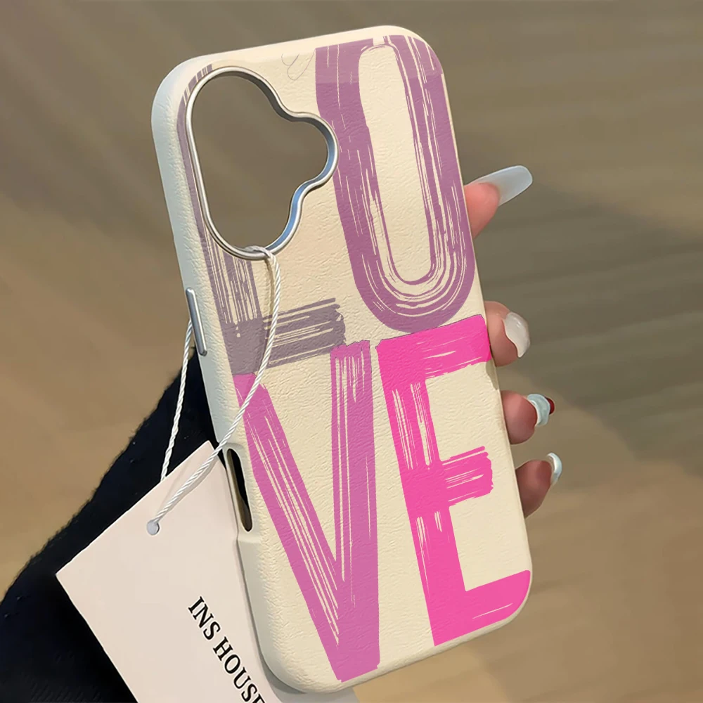 Minimalismus LOVE Buchstaben Hülle für iPhone 16 15 Pro Max Hüllen iPhone 17 11 12 13 ProMax 14 15 16 Plus 8 XS XR Stoßfeste TPU Abdeckung – Detail 17