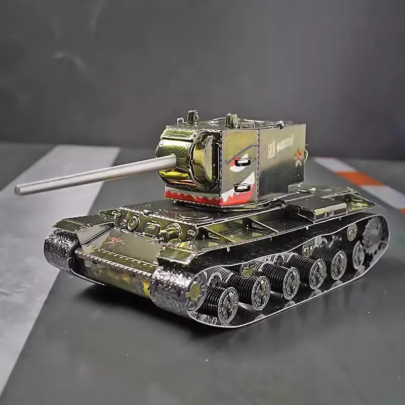 

KV2-107 tank 3D metal assembling model puzzle high difficulty handmade ornaments diy