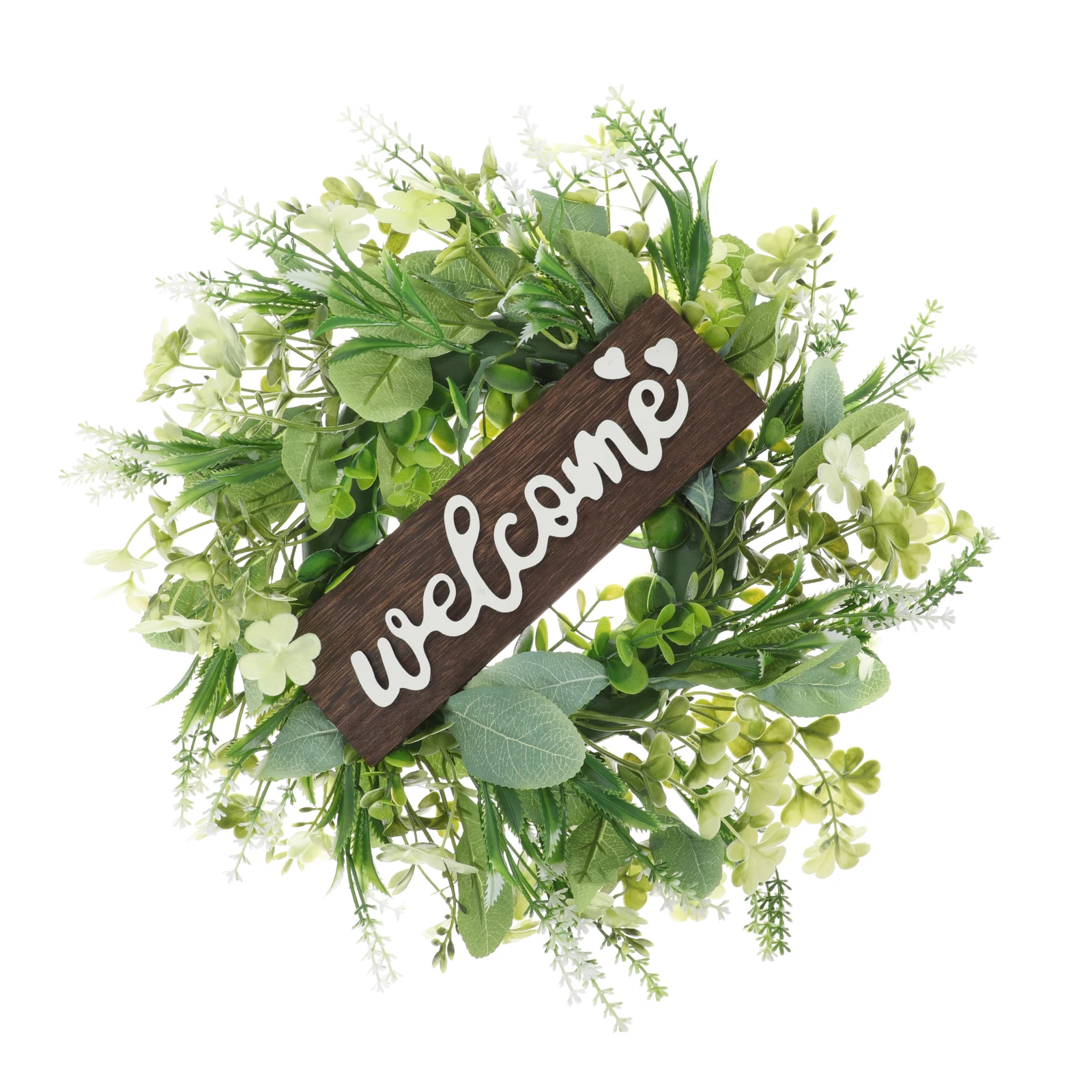 

Welcome Wreath Leaves Eucalyptus Door Decor Green Christmas Home Festival Artificial Wreath RealisticDoorWreath