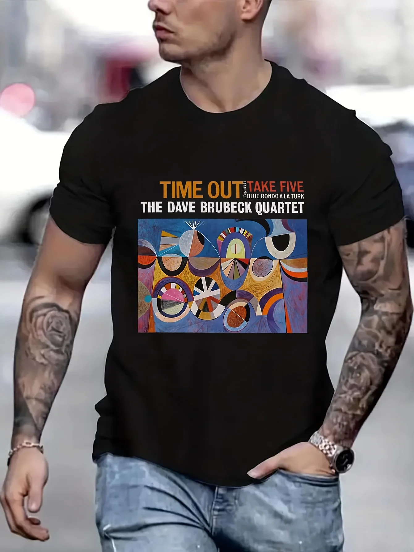 THE DAVE BRUBECK QUARTET Time Out '59 Men's Shirts Anime Men T shirt Printed T-Shirt B5023534