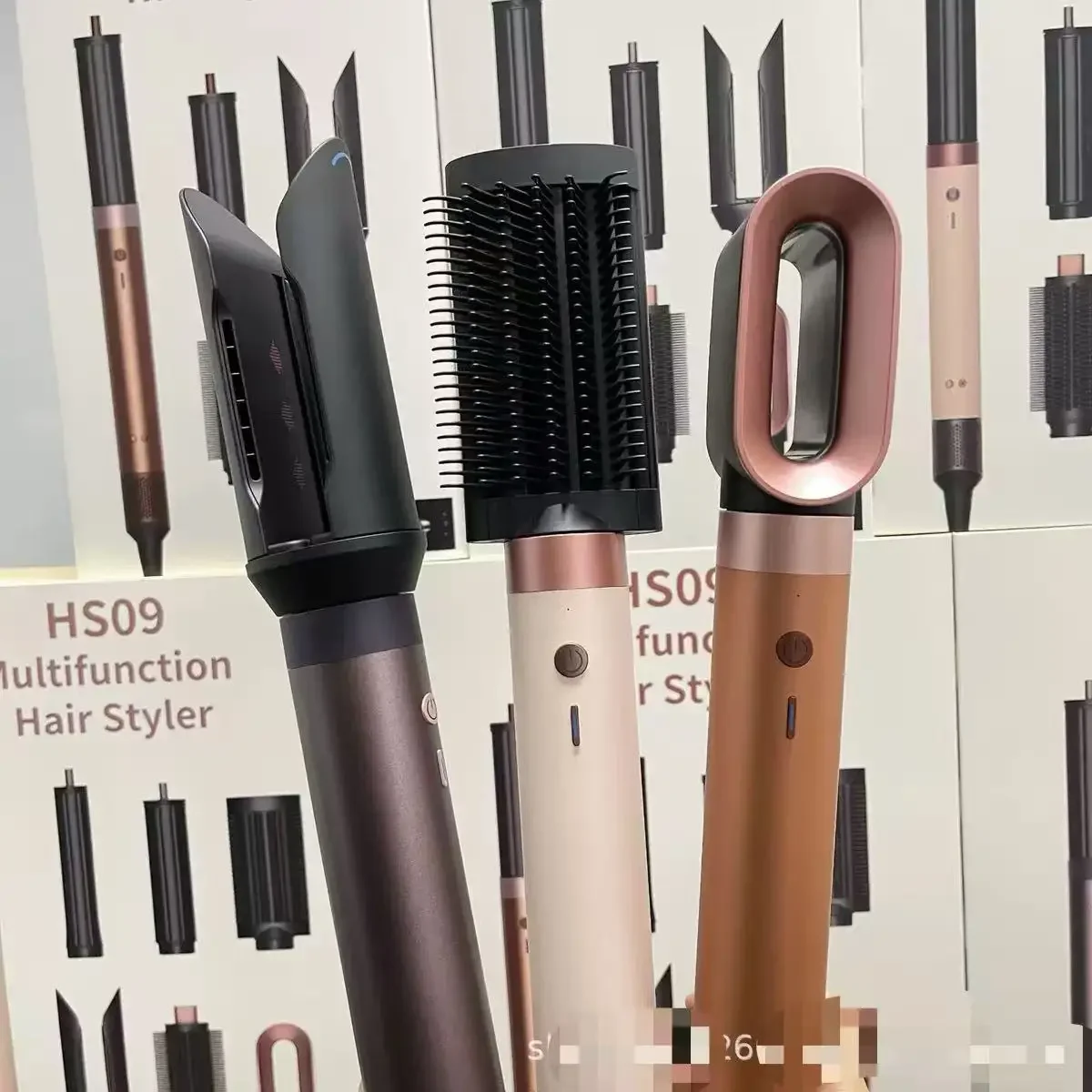 2026220V 6 in 1 Hair Styler and Hairdryer Brush 1700W High-Speed Negative Ionic Blow Dryer Fast Drying Multi Styler