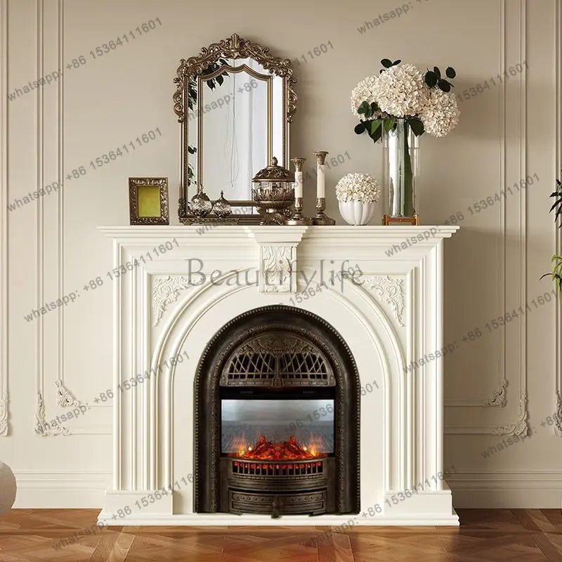 French mantel entrance heating living room decoration 3d simulation fire cabinet decoration interior