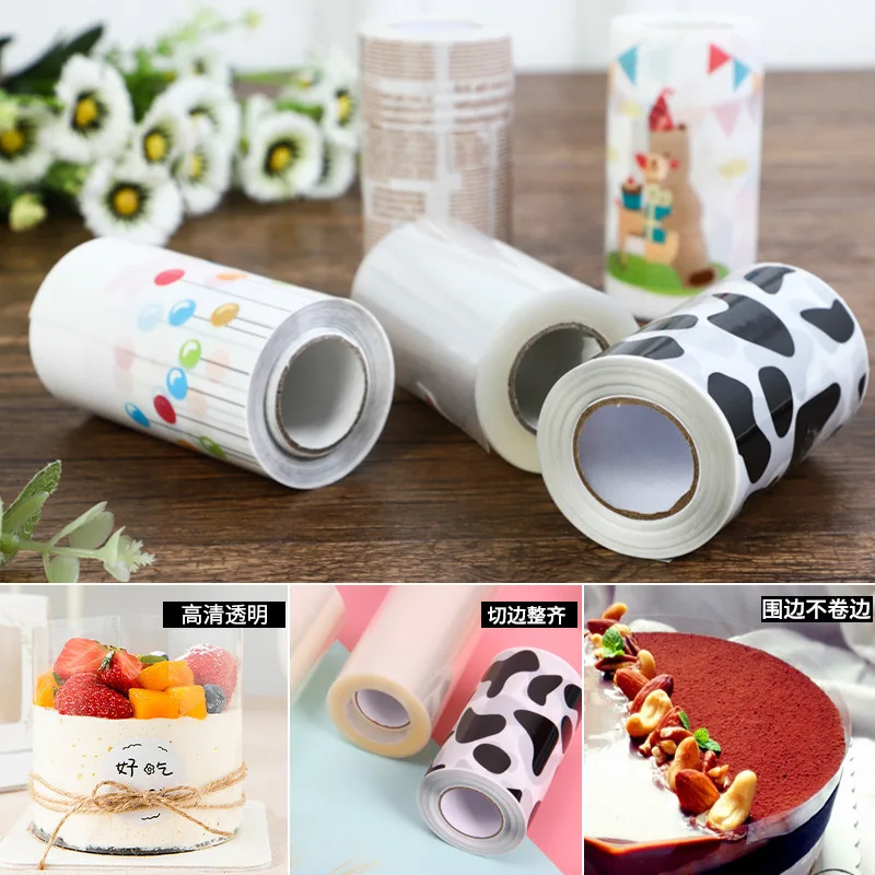 Hard Korean Style Mousse Surrounded Birthday Cake Stable Shape High Transparency Decoration Plastic Baking Packaging Wholesale