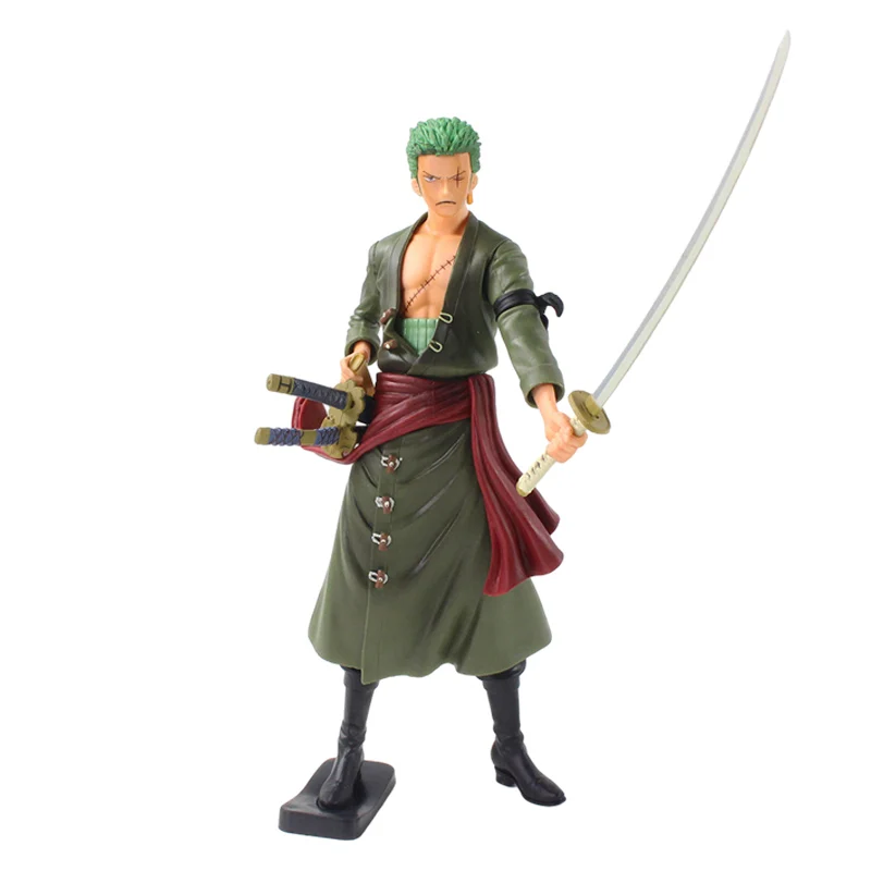 27cm One Piece Anime Figures Roronoa Zoro Combat Version Statue Action Figure PVC Collection Model Doll Ornaments Toys Kid Gifts