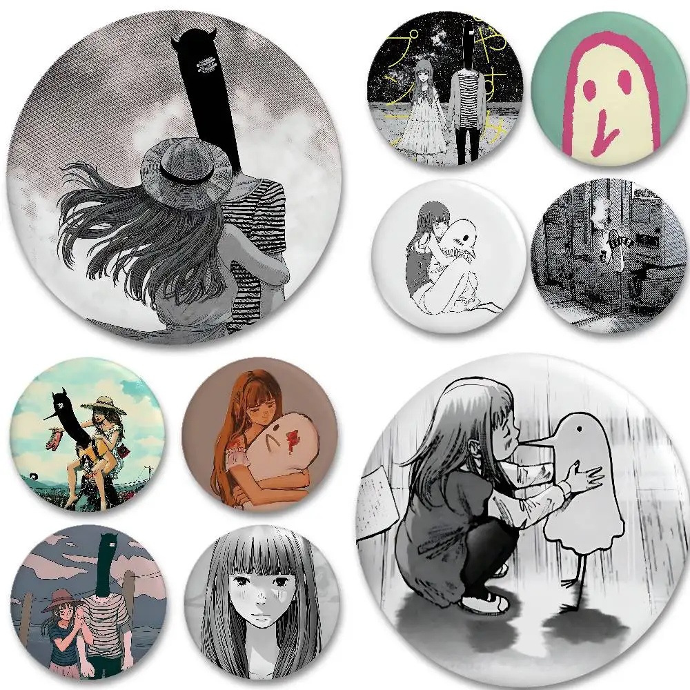 Goodnight P-Punpun Insignias de hojalata, pin de botón suave, broche, insignia metálica, accesorios de joyería personalizados para sombrero, bolso y solapa