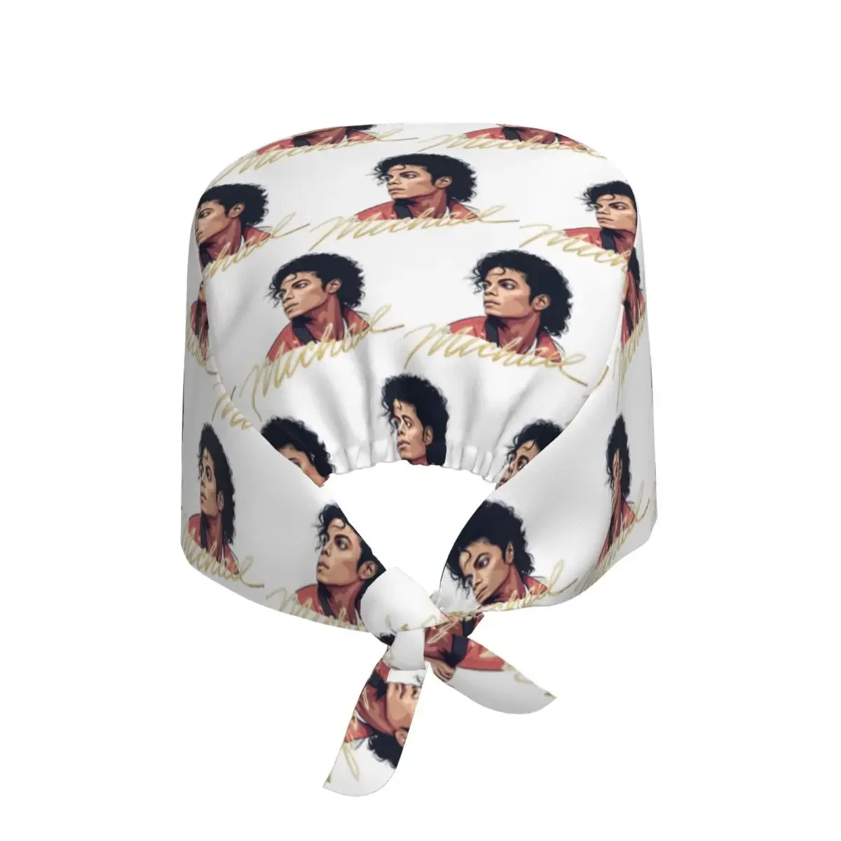 Michael Jackson Fan Tribute Design Scrub Hat Doctor Working Surgical Cap Men Women Adjustable Nursing Caps for Dentist