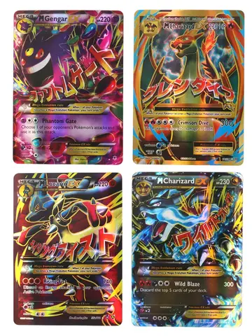 60/100 個英語ポケモンカードシャイニングメガ GX Vmax タグ EX Vstar V コレクションカードおもちゃ子供のギフト