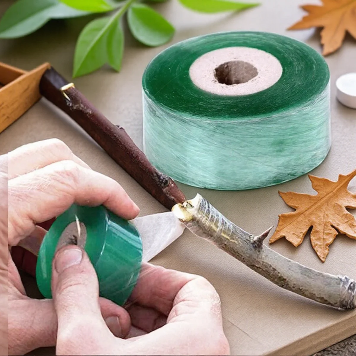 

JJYY Grafting Tape 200M Fruit Tree Secateurs Gardening Tape PVC Plant Moisture Barrier Film Garden Tools