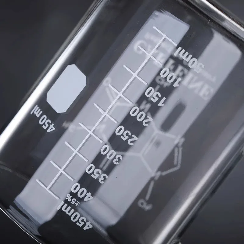 Misurino in vetro borosilicato alto da 450 ml con manico trasparente multifunzione in scala bicchiere tazza cucina di casa tazza di caffè al latte regalo