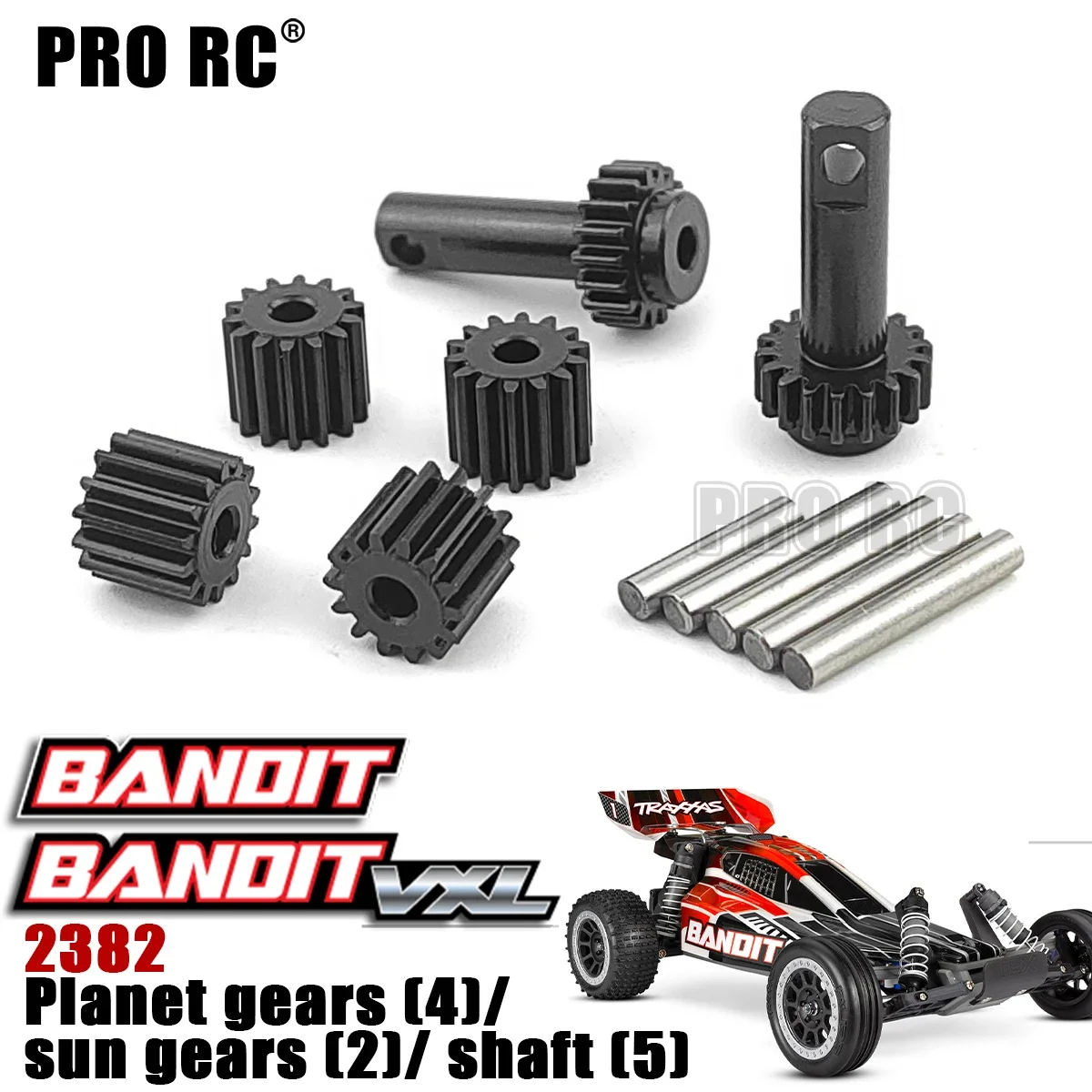 

1 комплект HD Steel 2382 Planet & Sun Gear & Shaft Set для Traxxas 1/10 Bandit/Bandit VXL Buggy Rc Car Part