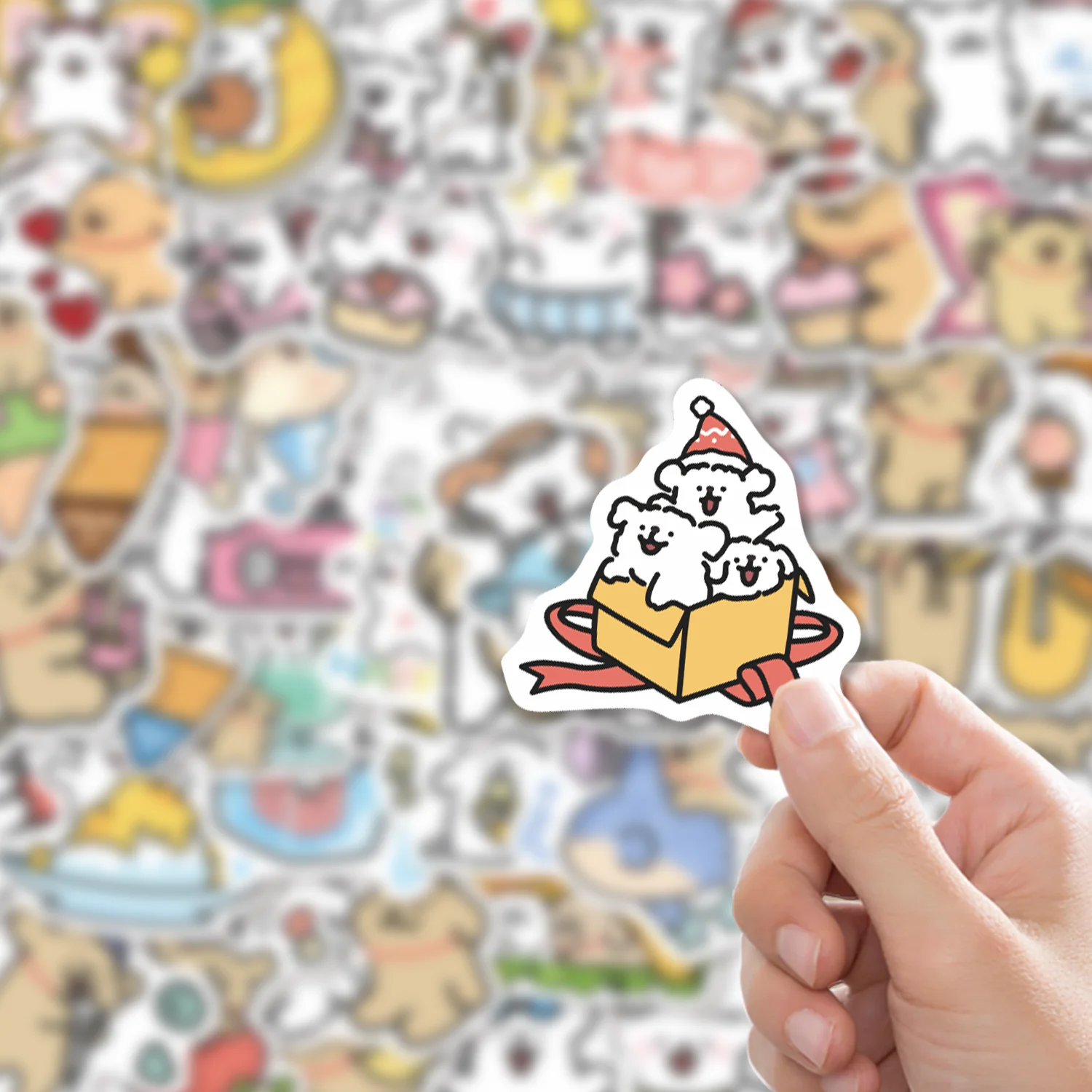 60pcs Kawaii Puppy Waterproof Stickers | Cute Cartoon Dog Daily Decals for Laptop, Water Bottle, Journal & Scrapbooking, Pet & K