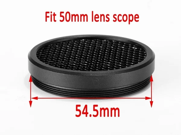 시력 부품 메쉬 44MM / 50MM / 56MM 사냥 장비 광학 시력 소총 범위 캡 Killflash Honeycomb