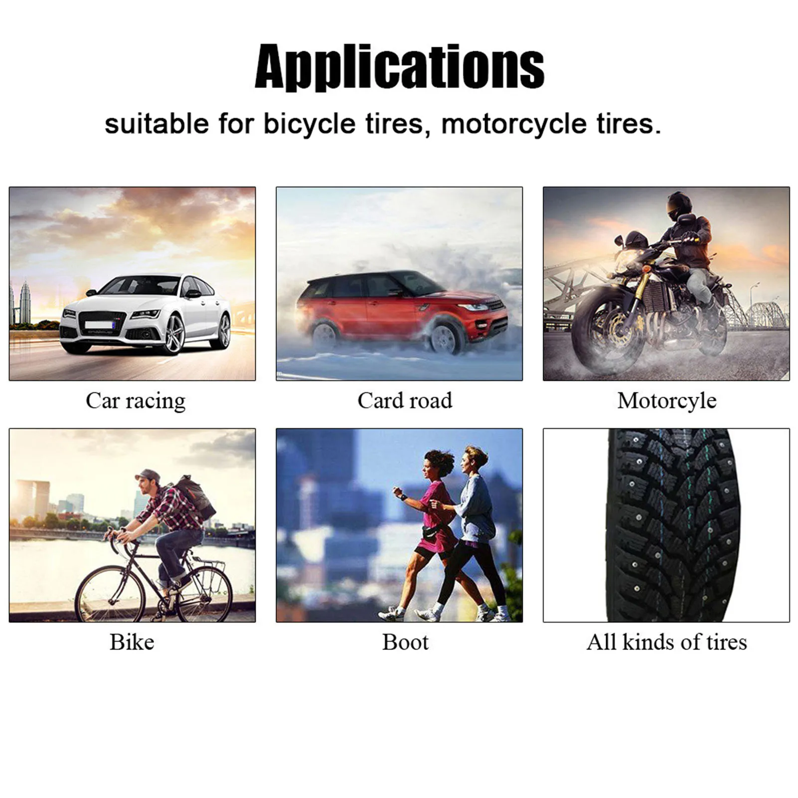 E-bike Tire Spikes, 100pcs 6.5mm/0.26\