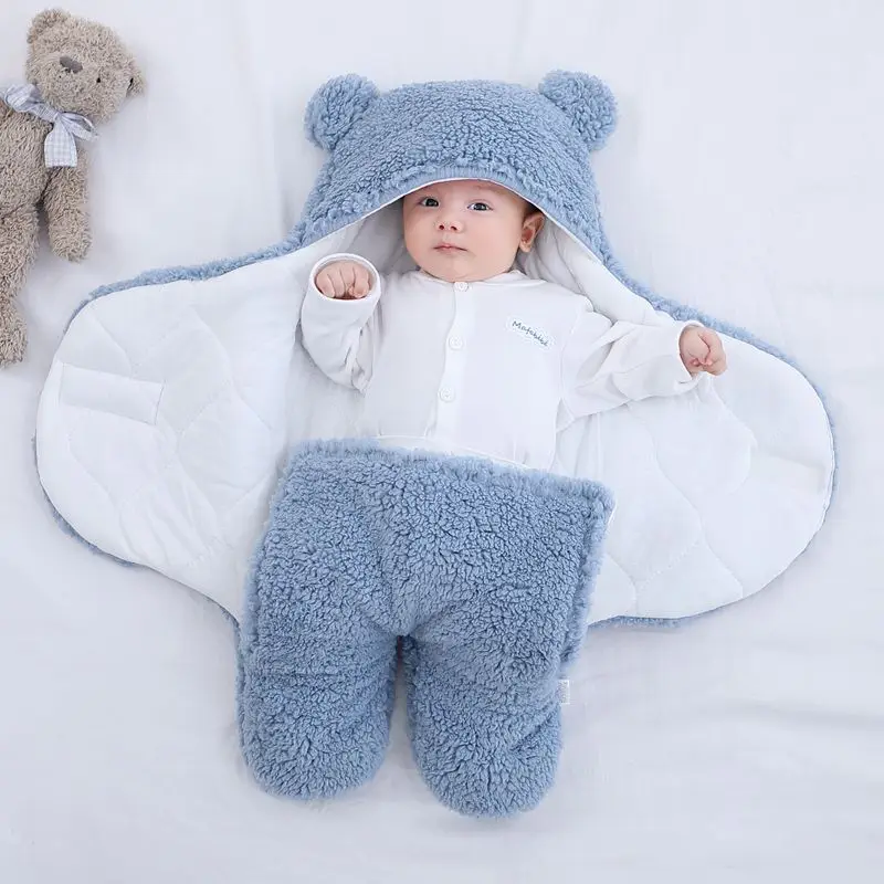 Baby Sleeping Bags Autumn Winter Baby Blanket Swaddling Soft Infant SleepSack Envelope for Newborn Cocoon for Newborn 0-9 Months