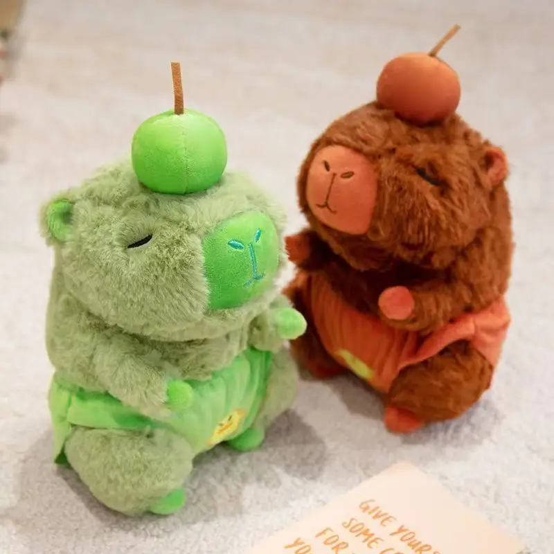 최신 장난 꾸러기 과일 Kapibala Kawaii 봉제 인형, 인형, 만화 애니메이션 귀여운 어린이 생일 선물, 재미있는 인형