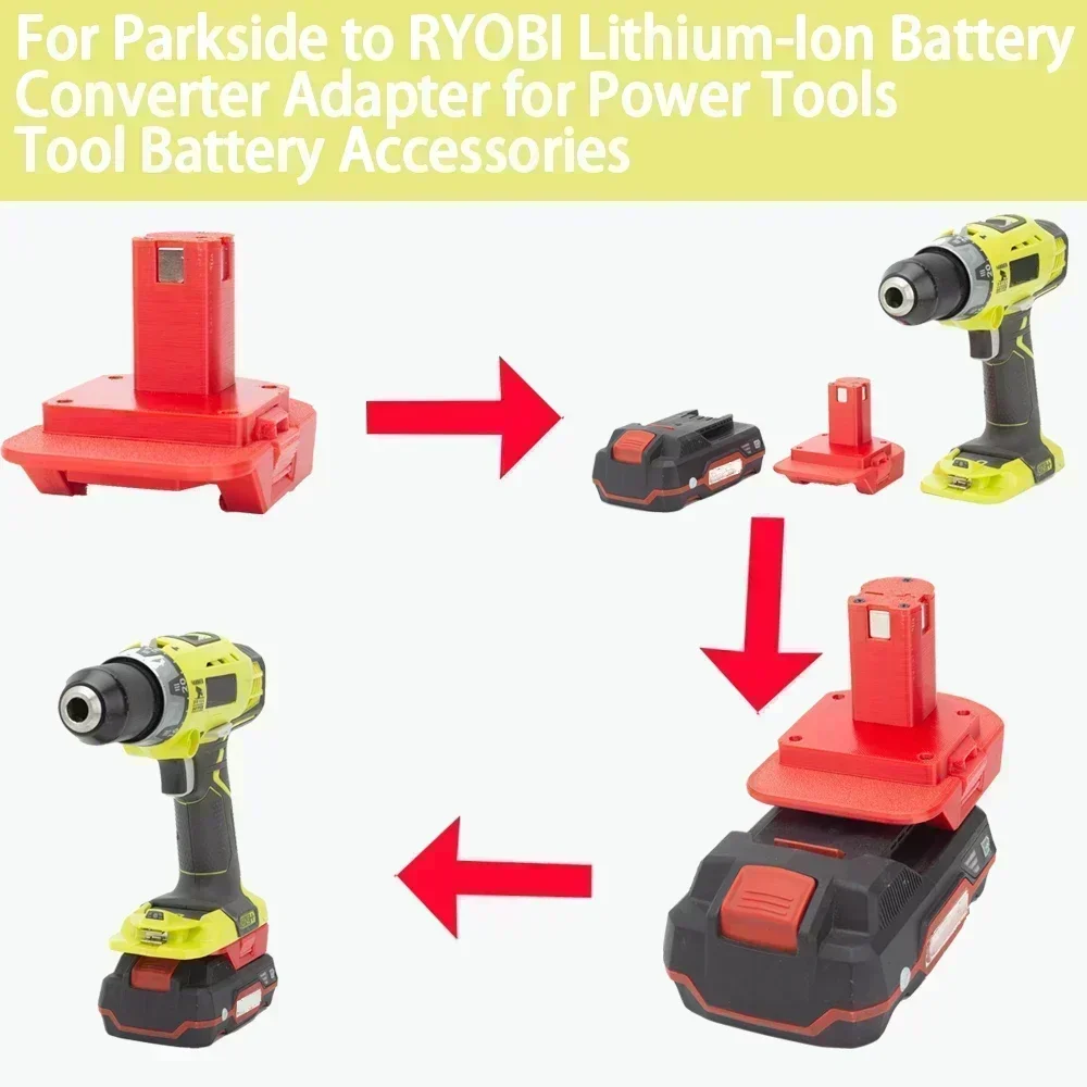 

Battery Converter Adapter For Lidl Parkside X20V Team Lithium To For RYOBI ONE+ 18V Li-ion Power Tools Accessories