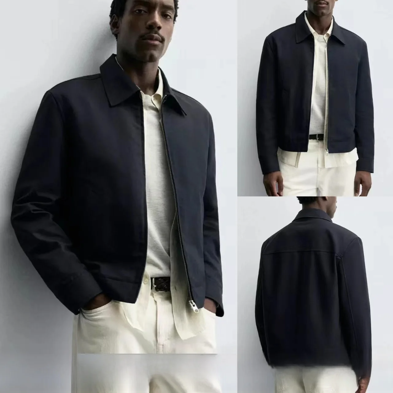 

Повседневное хлопковое пальто Long Sve ort Jaet, мужское модное осеннее новое поступление, пальто с отложным воротником и застежкой-молнией для отдыха