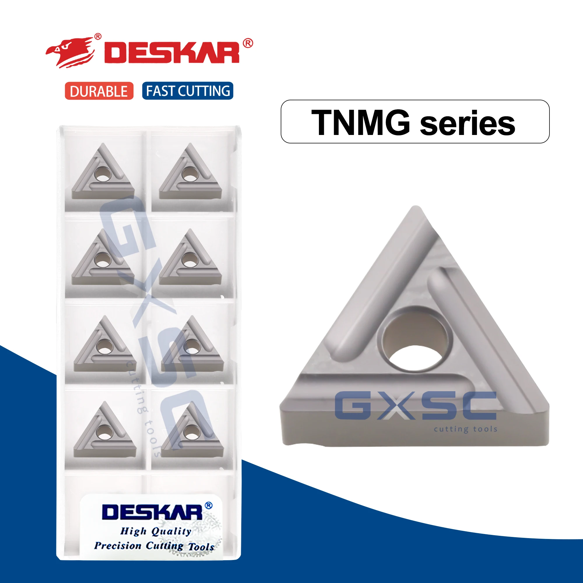 DESKAR TNMG160404L/160408L/160404R/160408R-S LF90 CNC Ceramic Blades Triangular Slotted Inserts Outer Circle Inserts TNMG Series