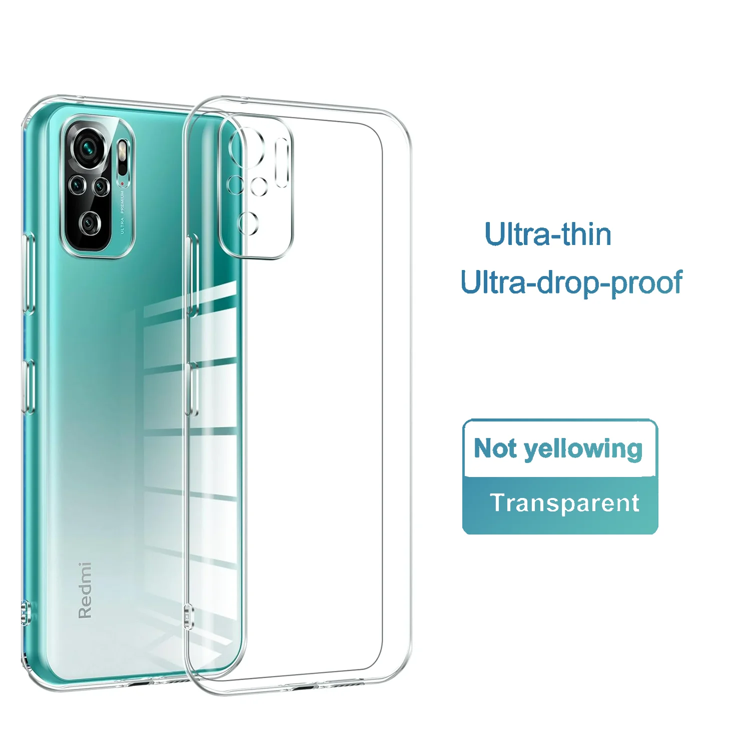 Ultra Thin Clear TPU Slim Case For xiaomi redmi note 10 11 12 13 S T PRO PLUS transparent Silicone shockproof Silicone Soft Case