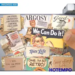 20/30/58PCS Newspaper Cutting Stickers Nostalgic Style Retro Posters Decals for Laptop Diary Luggage Car Bike Phone Sticker Toys