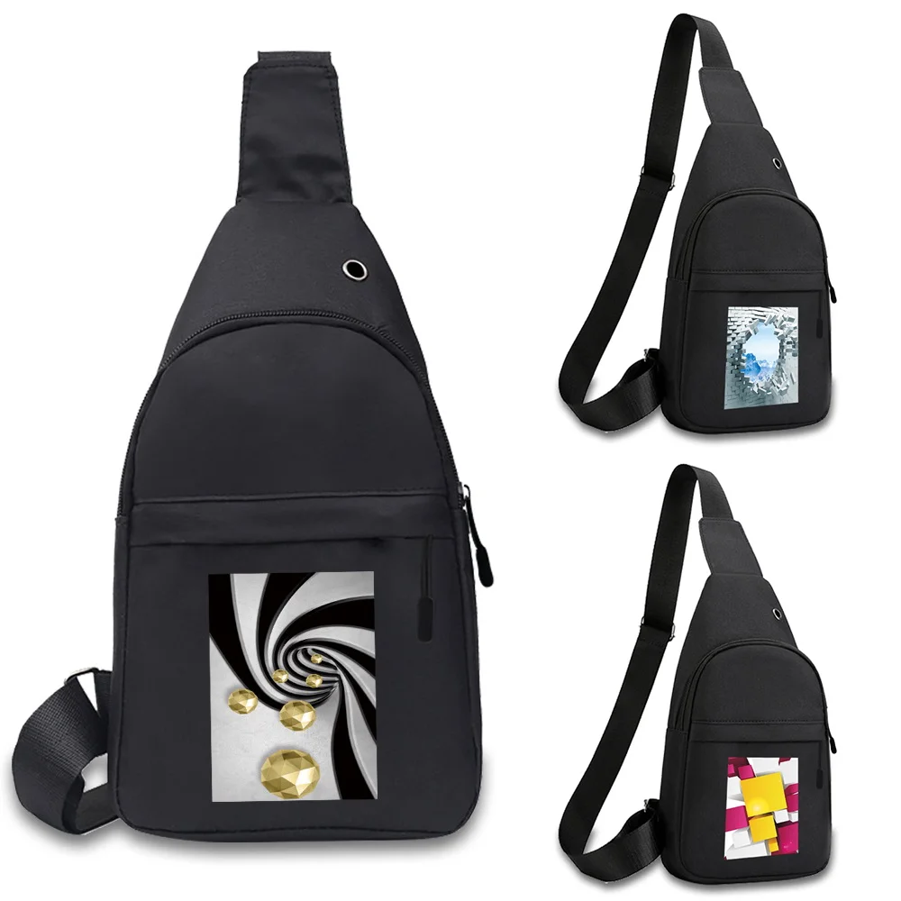 

Chest Pack 3d Series Trendy Large Capacity Casual Travel Hiking Multi-functional Chest Bags One Shoulder Crossbody Bag